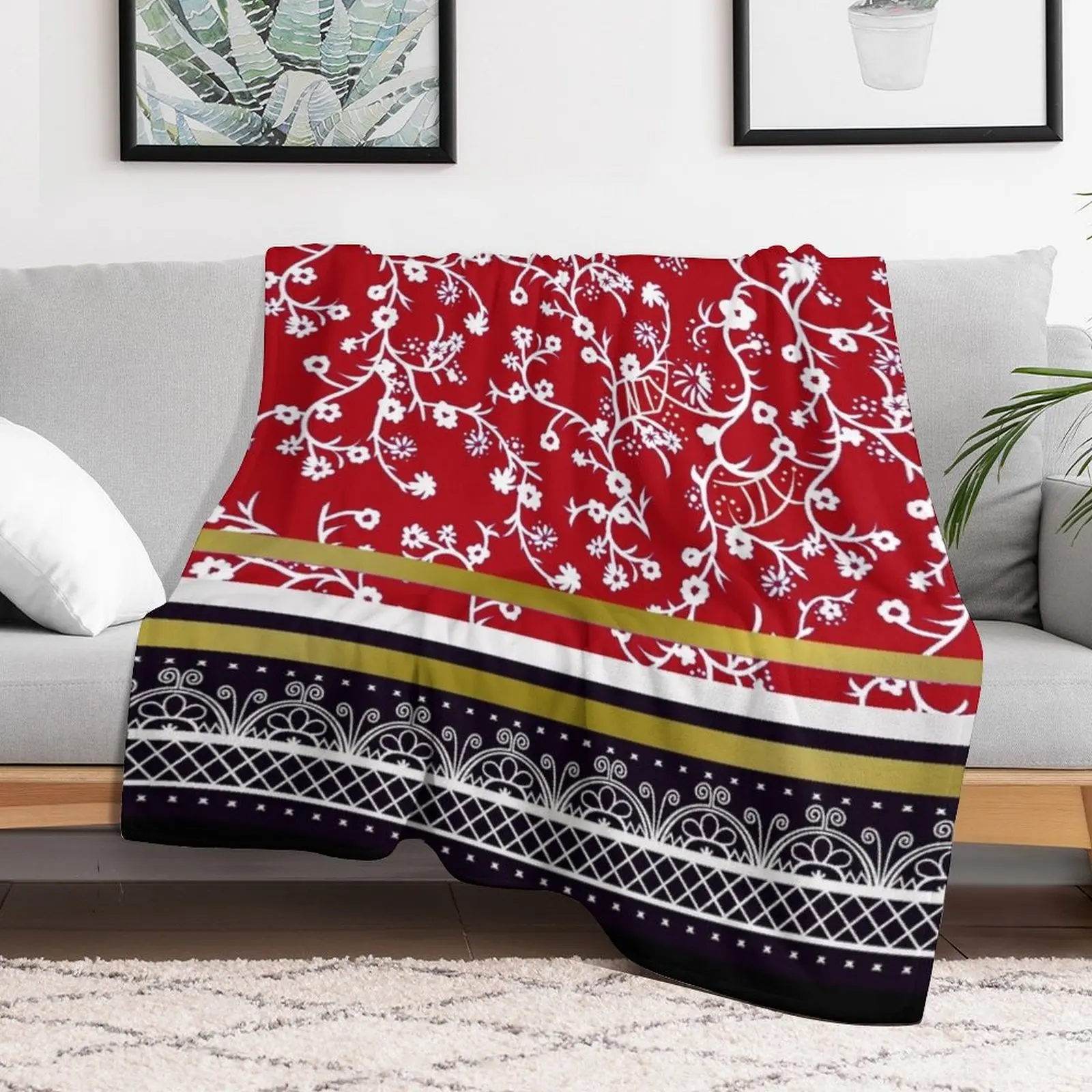 Красные кирпичные одеяла туристические Декоративные диванные