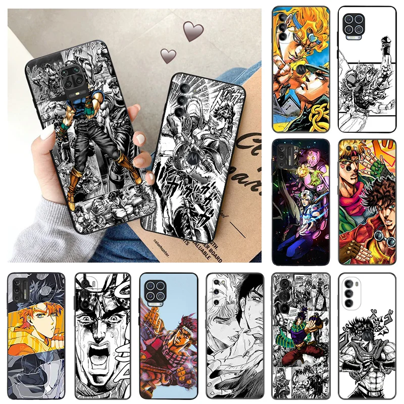 Матовый чехол для телефона Motorola Moto Edge 30, 20, G50, G22, G32, G52, G72, G82, G9, G200 G Stylus, Джозеф, Джоджо, невероятные приключения