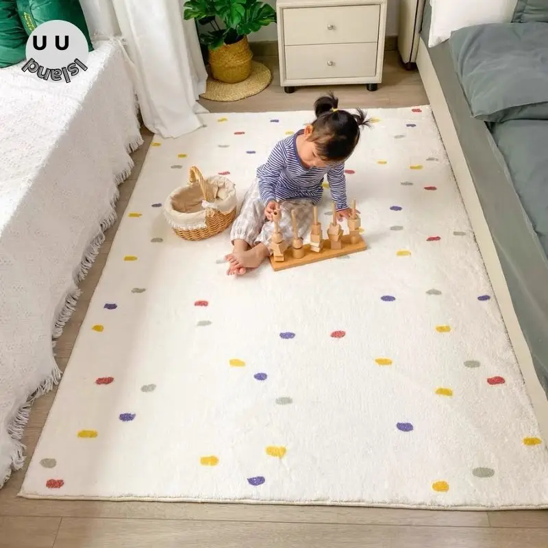

Plush Carpets Living Room Dining Thermal Mat For Children Soft Carpet White Bedroom Carpet Babi Play Mat Kids Carpet Baby Rug