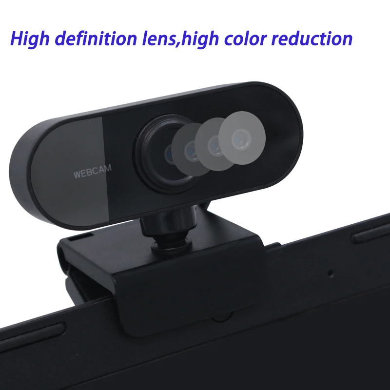HD Webcam 1080P with Microphone Rotatable Cameras Mini Computer PC WebCamera for Live Broadcast Video Calling Conference Work |