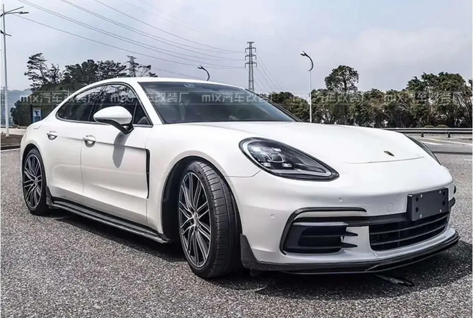 

Carbon Fiber Front Lip+ Rear Lip Bumper+ Side Skirt Full Set Of Refitting Accessories For New Porsche Panamera 971 2017-2019
