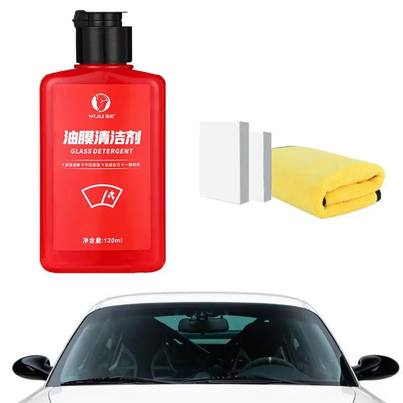 

Car Glass Oil Film Remover Auto Glass Polishing Powerful Oil Stain Removal Supplies For Bathroom Guarantee Driving Safety