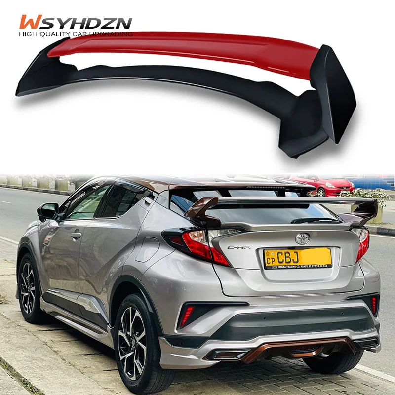 

Большой спойлер для Toyota CHR 2016 17 18 19 20 21 2022, спойлер из АБС-пластика для заднего багажника, крыла багажника, автомобильные аксессуары