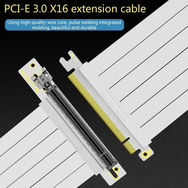 

Белая PCI для EXPRESS 16x гибкая кабельная карта, высокоскоростной удлинитель порта, адаптер Райзер, карта 1 слот PCIe 3,0 X16 Райзер