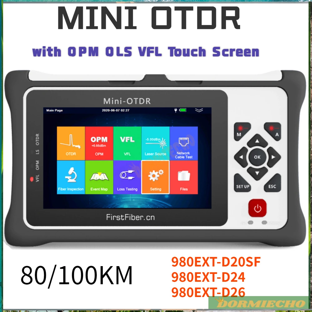 Новый Профессиональный Мини OTDR 100 км с сенсорным экраном OPM OLS VFL для тестирования