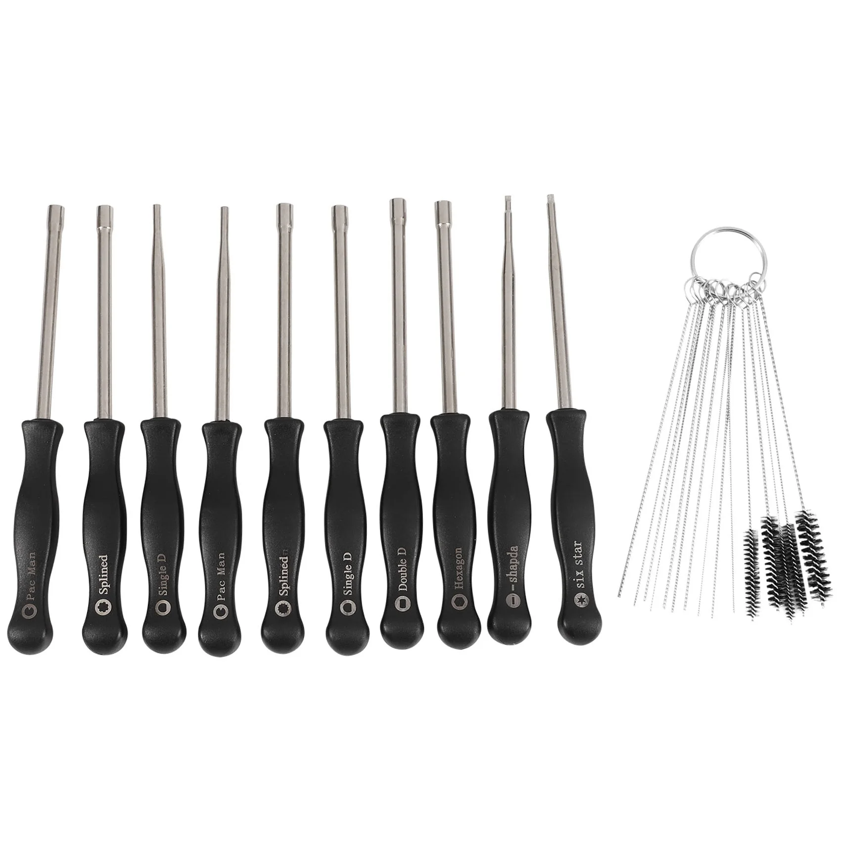 

10 Pcs Tune up Carburetor Adjusting Screwdriver Tool Kit with Cleaning Needles Brushes for for 2-Cycle Small Engine