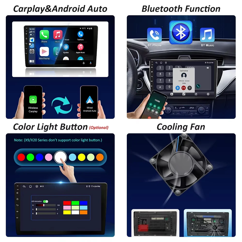 Фото Android 14 для Hyundai Santa Fe 3 2013-2016 Беспроводной Carplay 4G WIFI GPS Автомобильный радиоприемник Навигация Мультимедийный видеоплеер Стерео №2