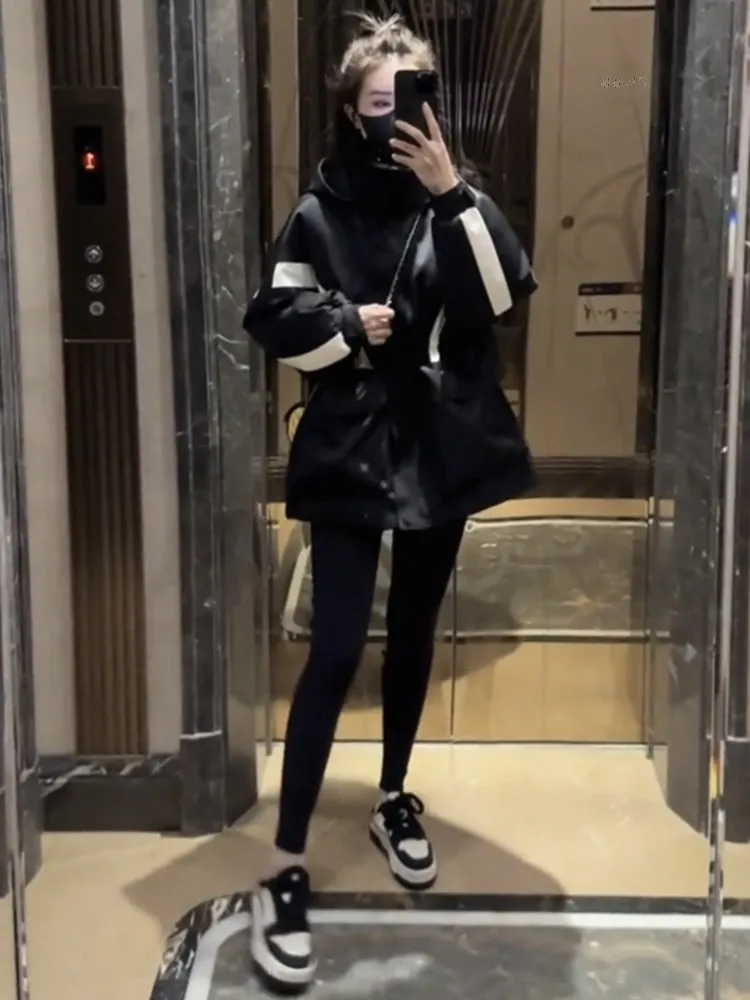 Пуховик-карго с хлопковой подкладкой женская зимняя одежда 2024 новые модные