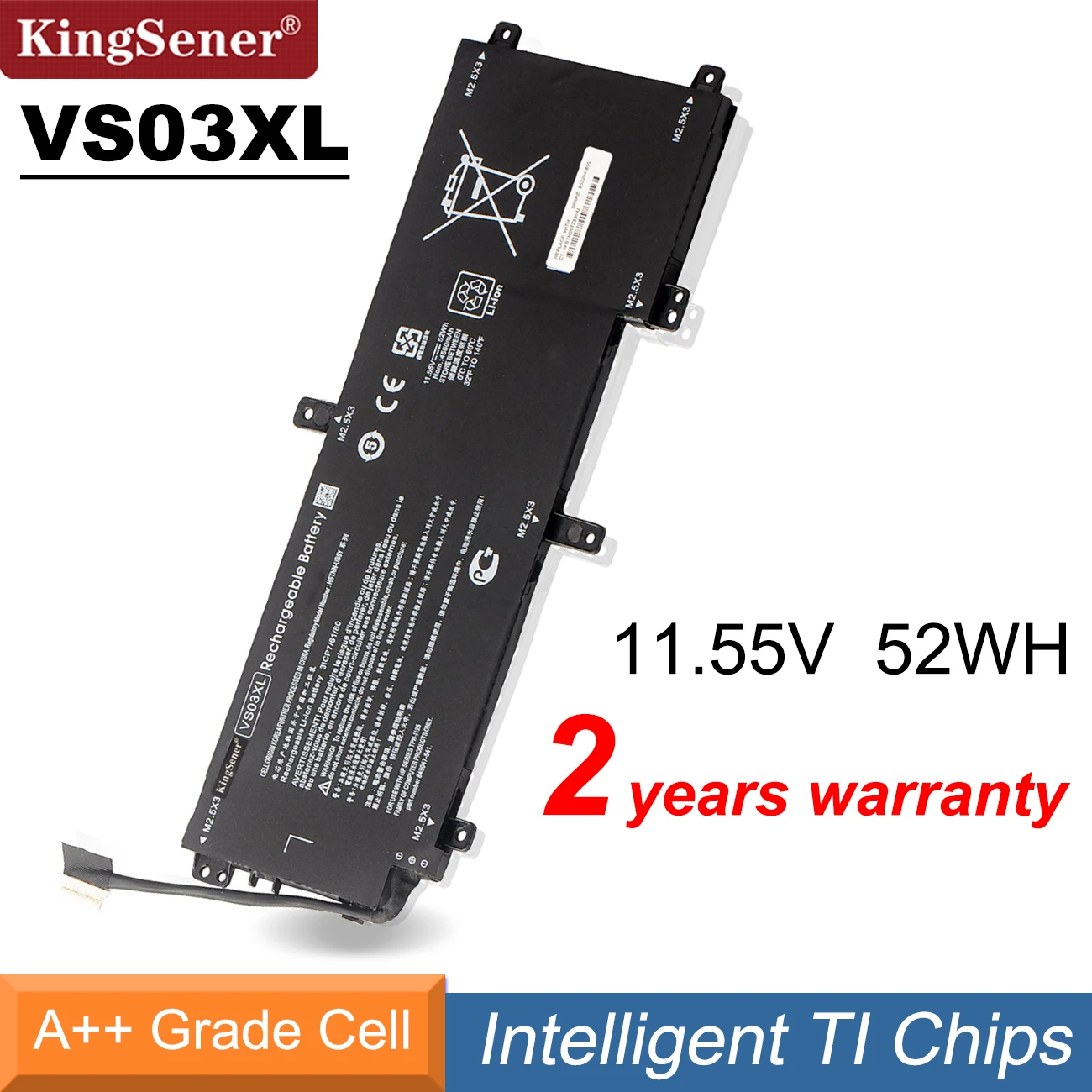 Аккумулятор KingSener VS03XL для ноутбуков HP Envy 15-AS 15-AS014WM 849047-541 Φ 849047-541 849313-850 Tablet 11,55 V 52WH