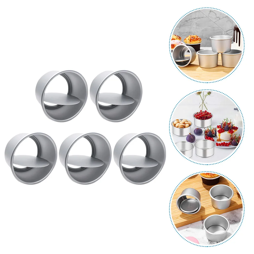 

5pcs Cheesecake Muffin Cake Pans Cake Baking Pans Removable Bottom Cake Molds