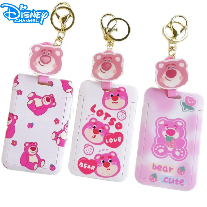 

Disney Credential Holder Kawaii Toy Story Campus Retractable Badge Holder Keychain Cute Lotso Id Card Holder Bank Card Holder