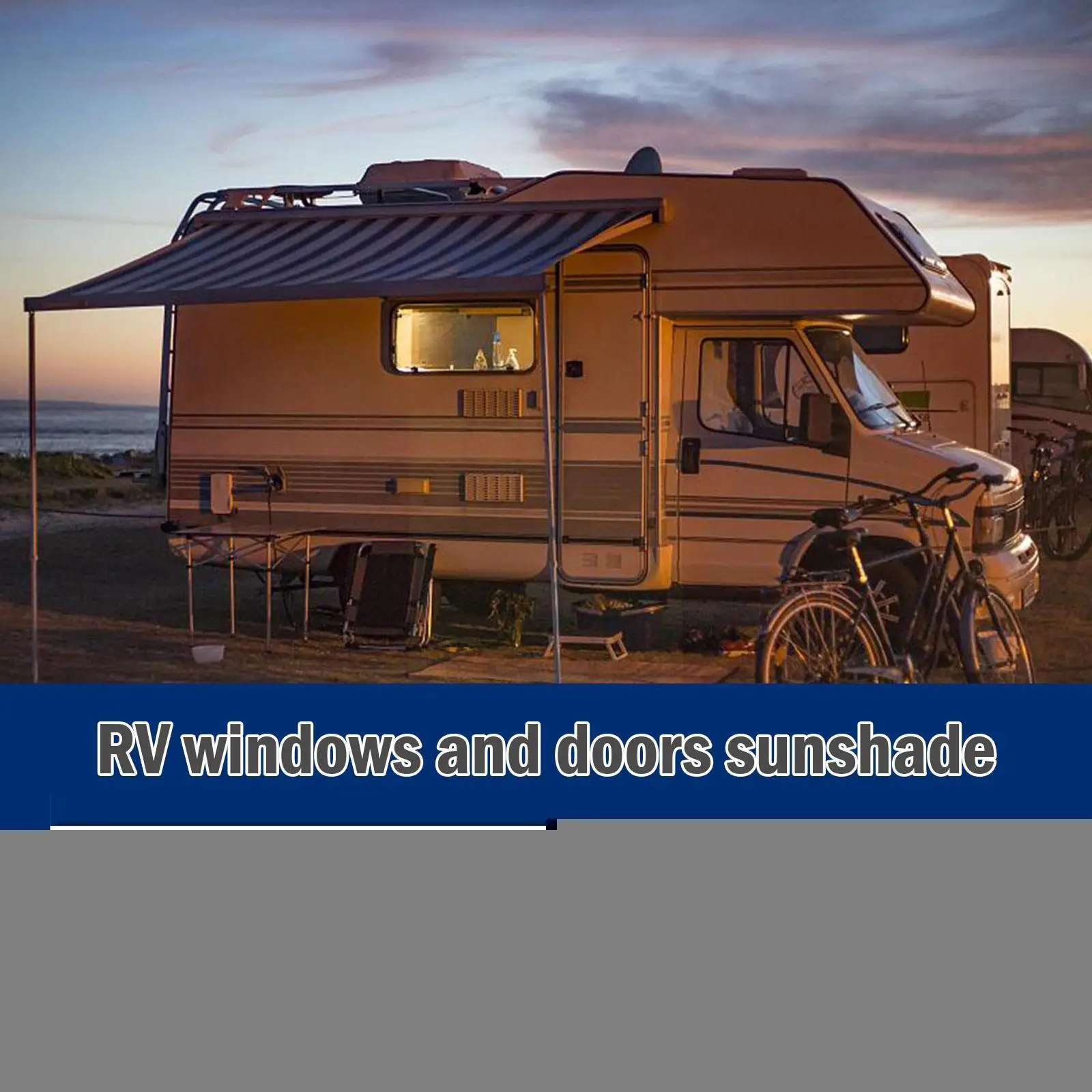 

Светонепроницаемая акриловая ткань Q8Y1, Пылезащитная изоляция для окон и дверей, домов на колесах, солнцезащитный козырек