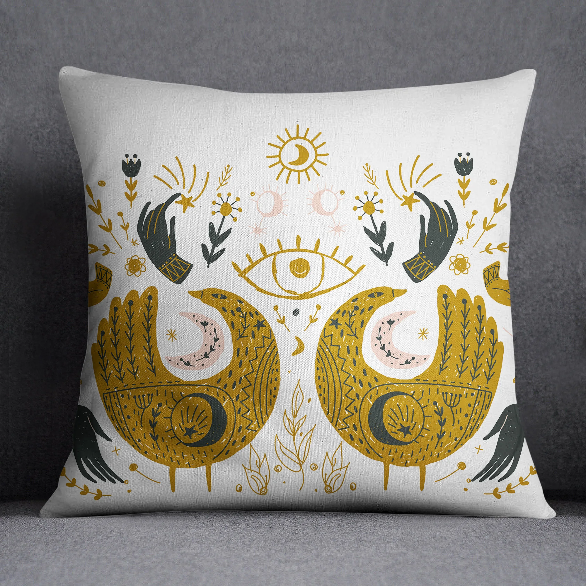 

Чехол для подушки в богемном стиле, Цветочный Кролик, подушка, домашняя тканевая льняная подушка, чехол для декоративных подушек