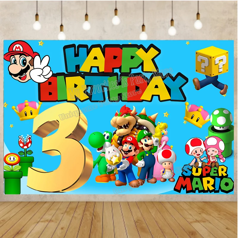 Фон Для фотосъёмки с изображением Mario Bros в стиле аниме |