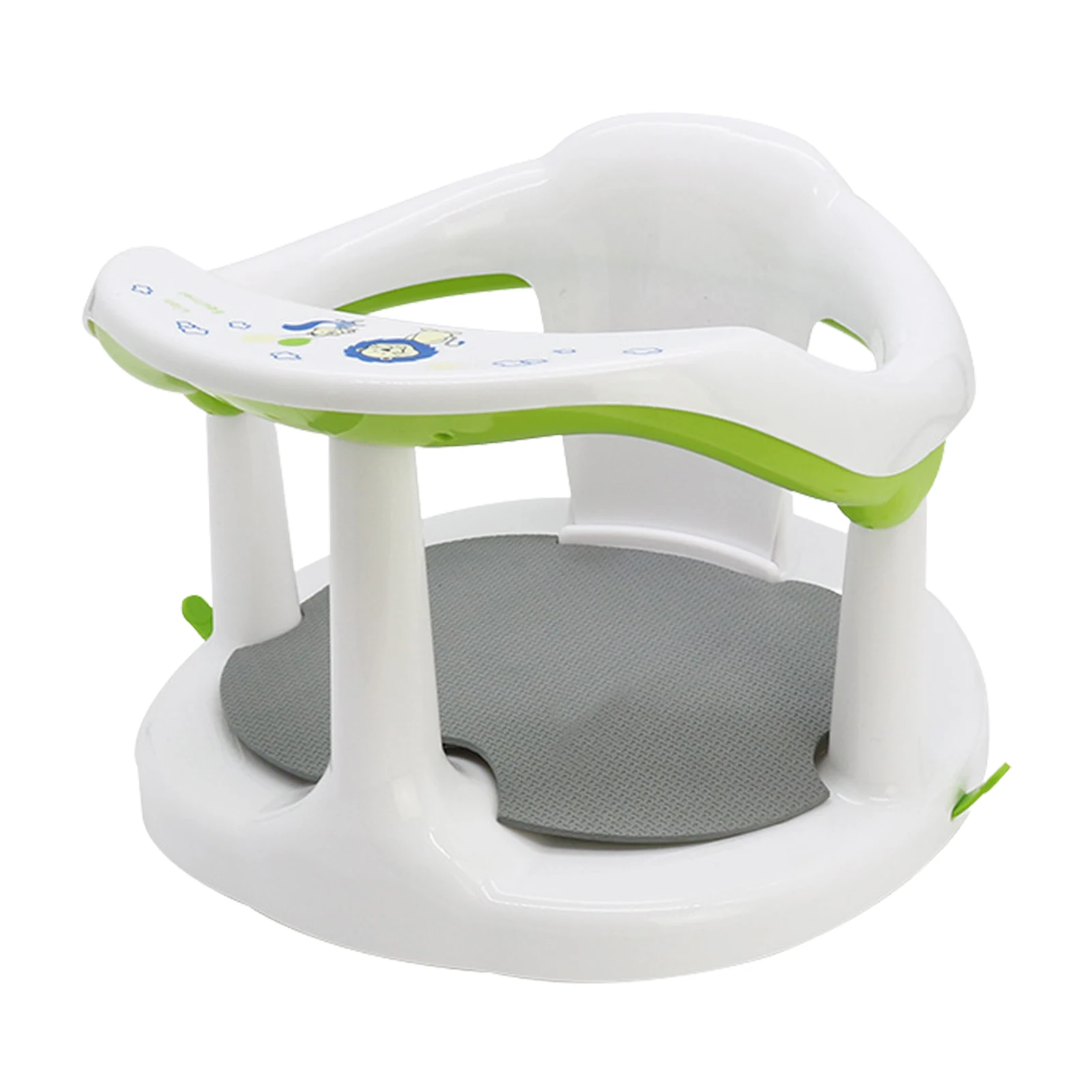 

Baby Tub Seat Bathtub Pad Mat Chair Safety With Backrest & Suction Cups For 6-18 Months Old Babies Infants