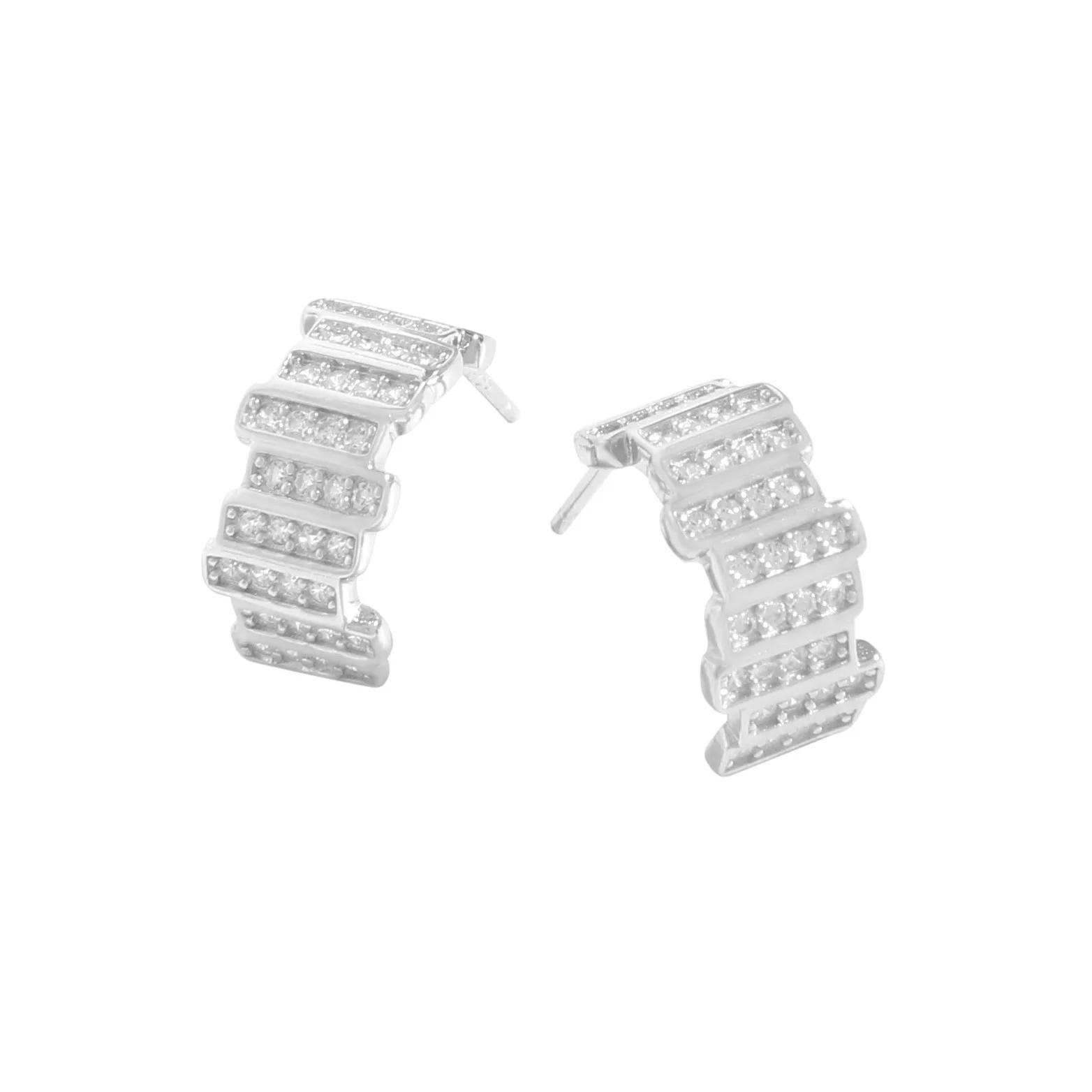 

Серьги-гвоздики из стерлингового серебра S925 пробы прямоугольные геометрические нестандартные циркониевые женские модные ювелирные издел...