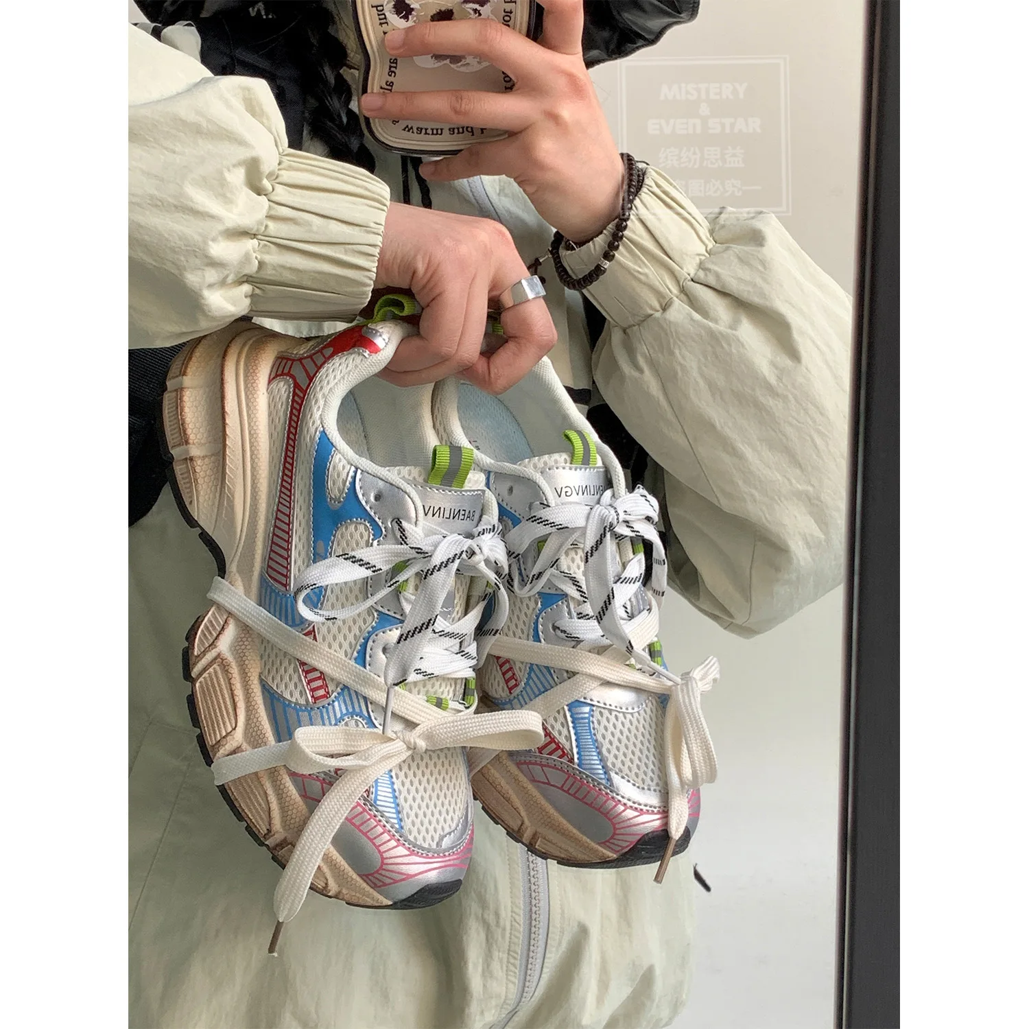 2023 new fashion casual sneakers women's spring light and versatile platform sneakers breathable women's shoes