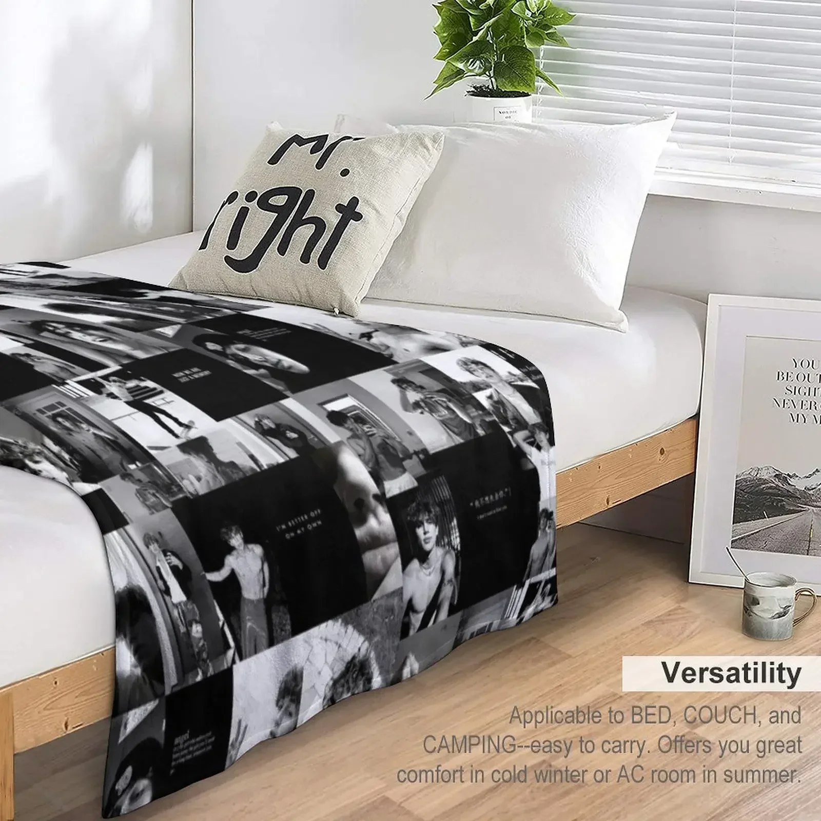 Стильное одеяло bnw с коллажем Vinnie Hacker декоративное и пледы одеяла