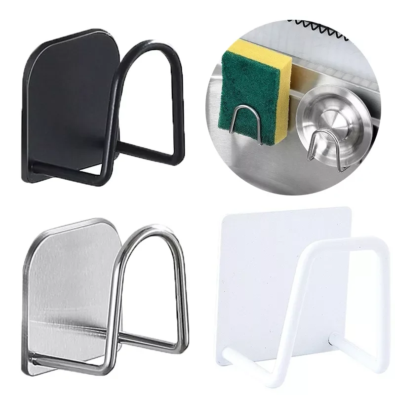 

Kitchen Sponges Holder Self Adhesive Sink Sponges Drain Drying Rack 304 Stainless Steel Storage Holder Kitchen Sink Accessories