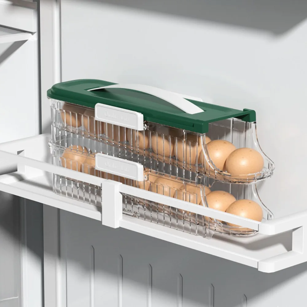 

Large Capacity Durable Stackable Portable Plastic Kitchen Accessories Egg Storage Box Eggs Container Household