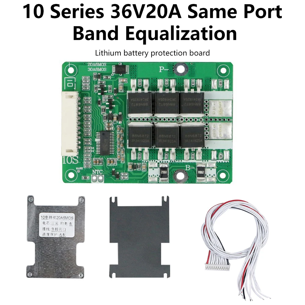 

Защитная плата BMS 10S 36 в 20 А для аккумулятора, балансировка баланса аккумулятора тройной кислоты, защитный модуль для электровелосипеда/эстcooter