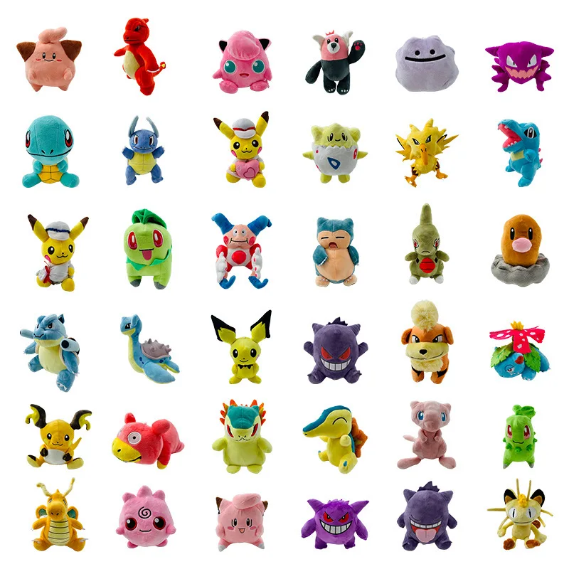 

TAKARA TOMY Pokemon Pikachu Dragonite Snorlax Lapras Gengar Umbreon Plush Toys Soft Stuffed Toy for Children Kids Gift