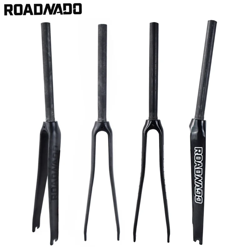 

ROADNADO Full Carbon Bike Fork Road Bicycle 3K 700C Bicycle Fork Ultralight Brake Rigid Front Fork For Cycling Bike Parts