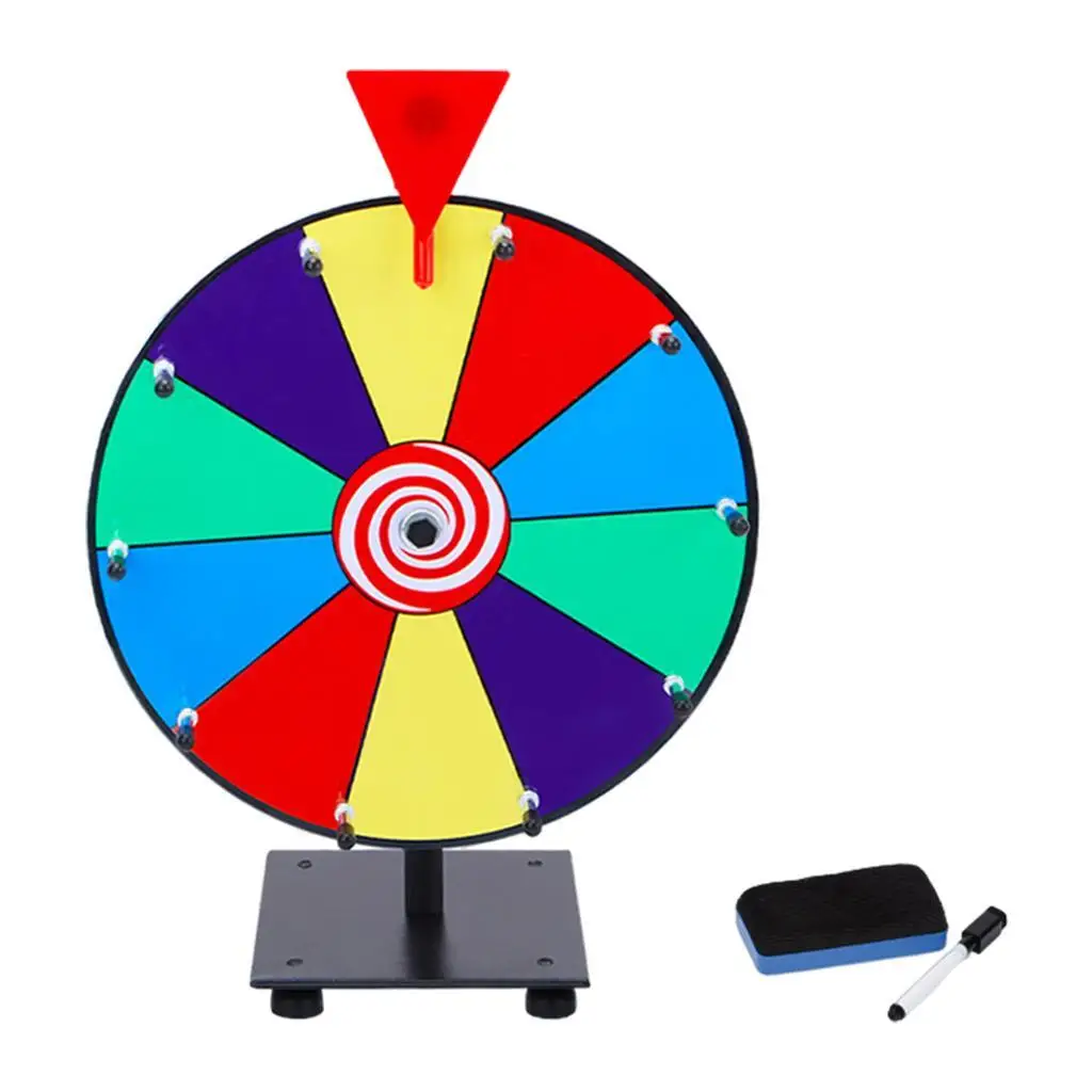 

12" Prize Wheel Fortune Game for Trade Shows 12 Color Slots
