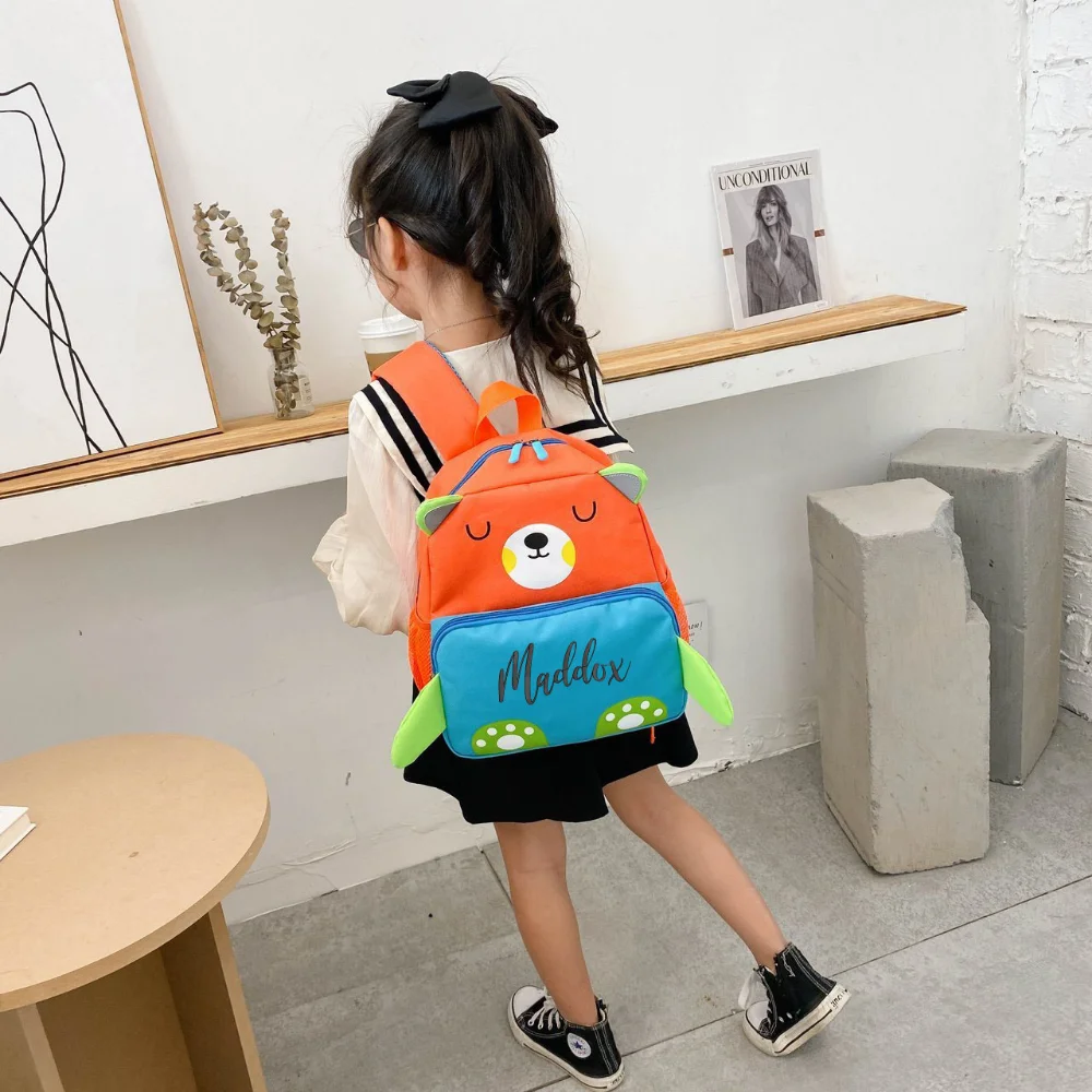 Personalized Cartoon Cute Animal Backpack for Kid Toddler Backpack Contrast Backpack Kindergarten School Book Bag Gift for Kid images - 6