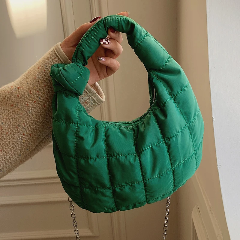 

Хит продаж 2022, брендовая стеганая дизайнерская женская сумка, нейлоновая маленькая сумка-тоут с подкладкой, сумки на плечо, дизайнерские су...