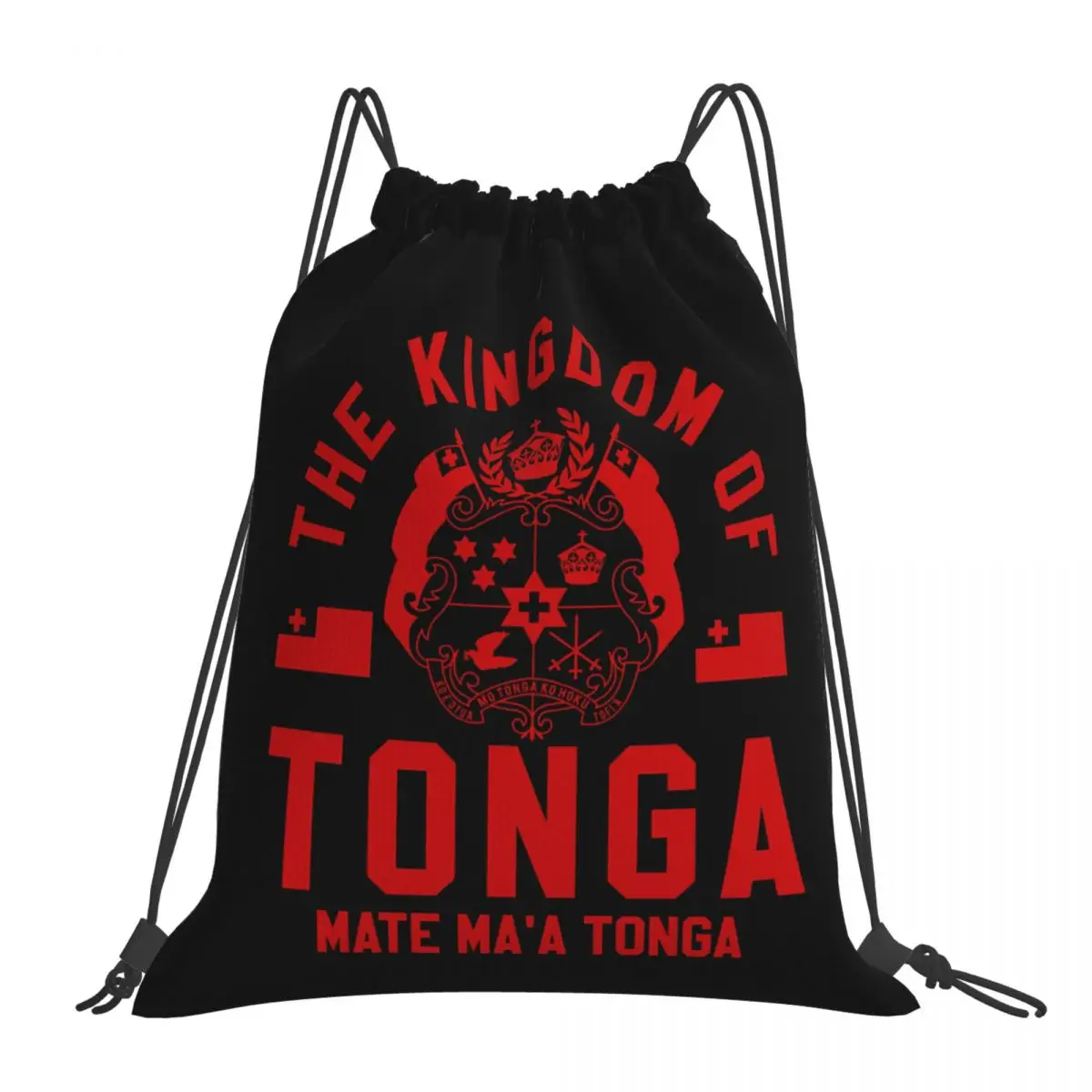 

Drawstring Bags Gym Bag The Kingdom Of Tonga VolcanoMate Ma`a Tonga Funny Backpack Ash Infantry pack Humor Graphic