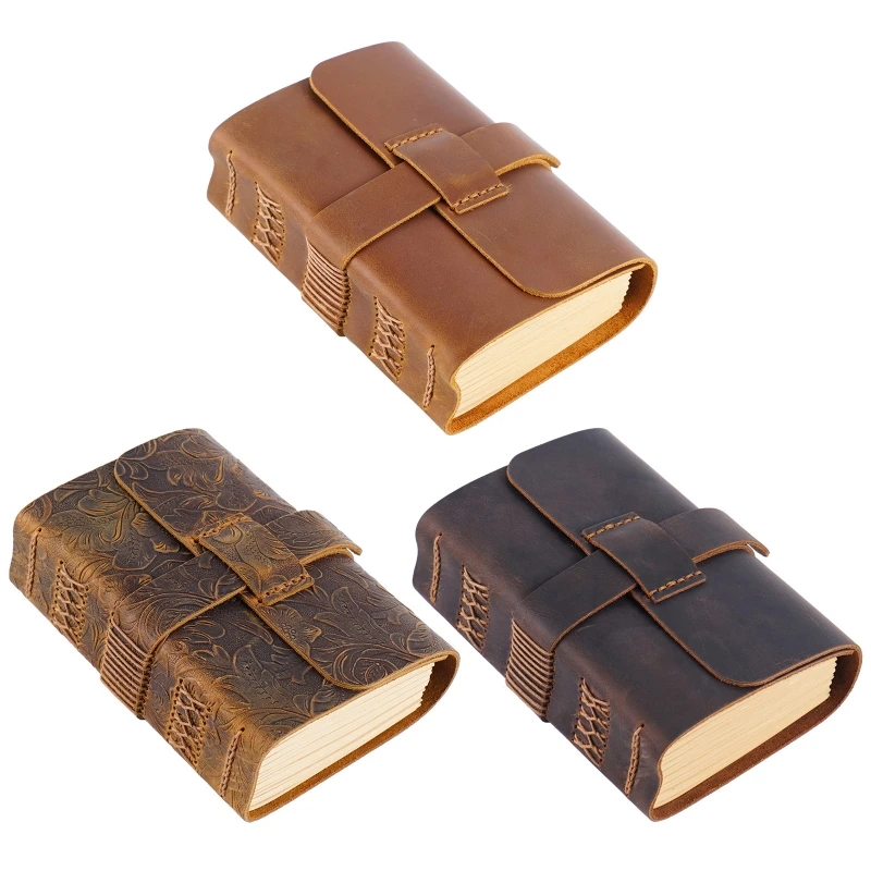 

MOLA Vintage Leather Notepad Travel Journal Handmade Notebook Personal Diary Sketchbook Memo Book for Adults Writing Drawing