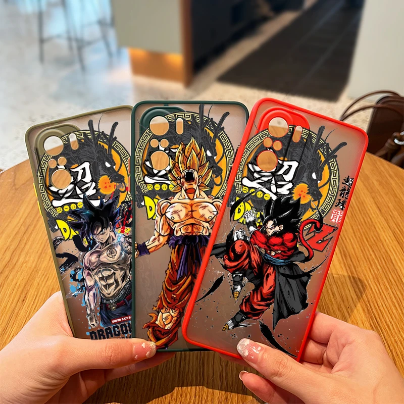 

Goku Dragon Ball Anime For Xiaomi Redmi K40 K30 Pro K20 10X 10 9C 9A 9T 9 8A 8 7A 7 6 5 Plus 4X Frosted Translucent Phone Case