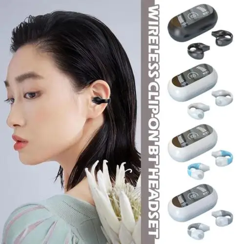 

Bone Conduction Headphones Bluetooth 5.0 Wireless Not In-Ear Headset IPX5 Waterproof Sport Earphones Lightweight Ear Hook