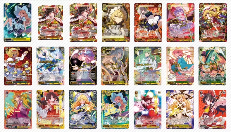 Фото Набор бустеров Bushiroad Weiss Schwarz Touhou Project Black And White Lotus Land, японская версия, 8 карт в упаковке, коробка из 10 упаковок №4