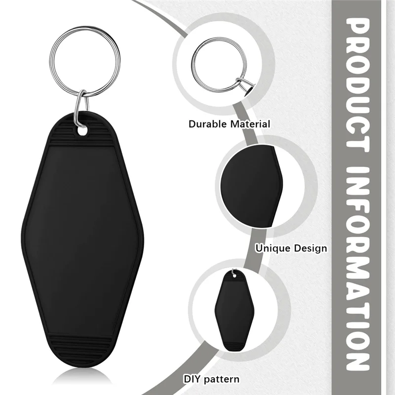 100 шт. черный брелок для мотеля в отеле объемные пластиковые сублимационные