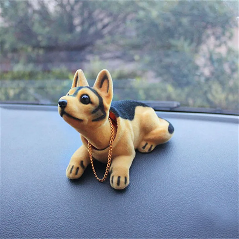 

Car Interior Furnishings Cute Bobble Head Dog Car Dashboard Doll Auto Shaking Head Toy Ornaments Nodding Dog Decoration Gift