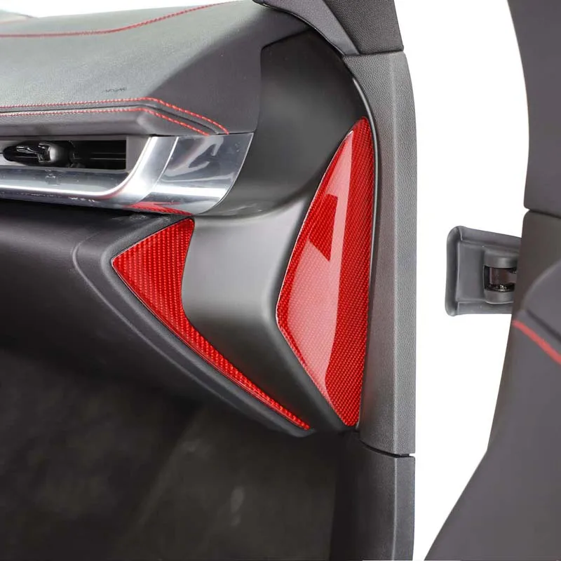

For Chevrolet Corvette C8 Stingray Z51 Z06 2020-2023 Car Dashboard Side Panel Trim Pad Anti-Crash Cushion Carbon Fibre Kit