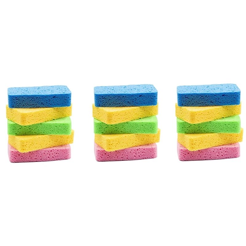 

Large Cellulose Sponges,Kitchen Sponges For Dish, Duty Scrub Sponges,Non-Scratch Dish Scrubber Sponge Cookware 15 Pcs