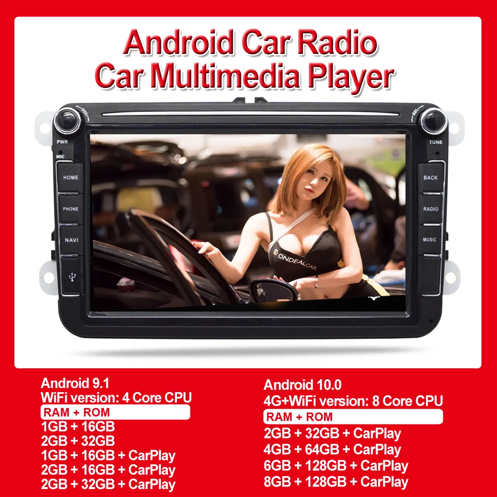 Автомобильный мультимедийный плеер автомагнитола на Android с GPS для VW/Volkswagen Skoda Octavia