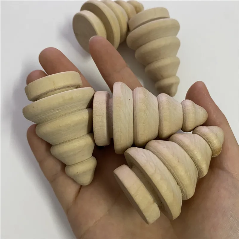 

5 Pieces 55*37mm Wooden Tree Chess Pieces Board Game Accessories Wood Pawn For Board Games DTY Accessories