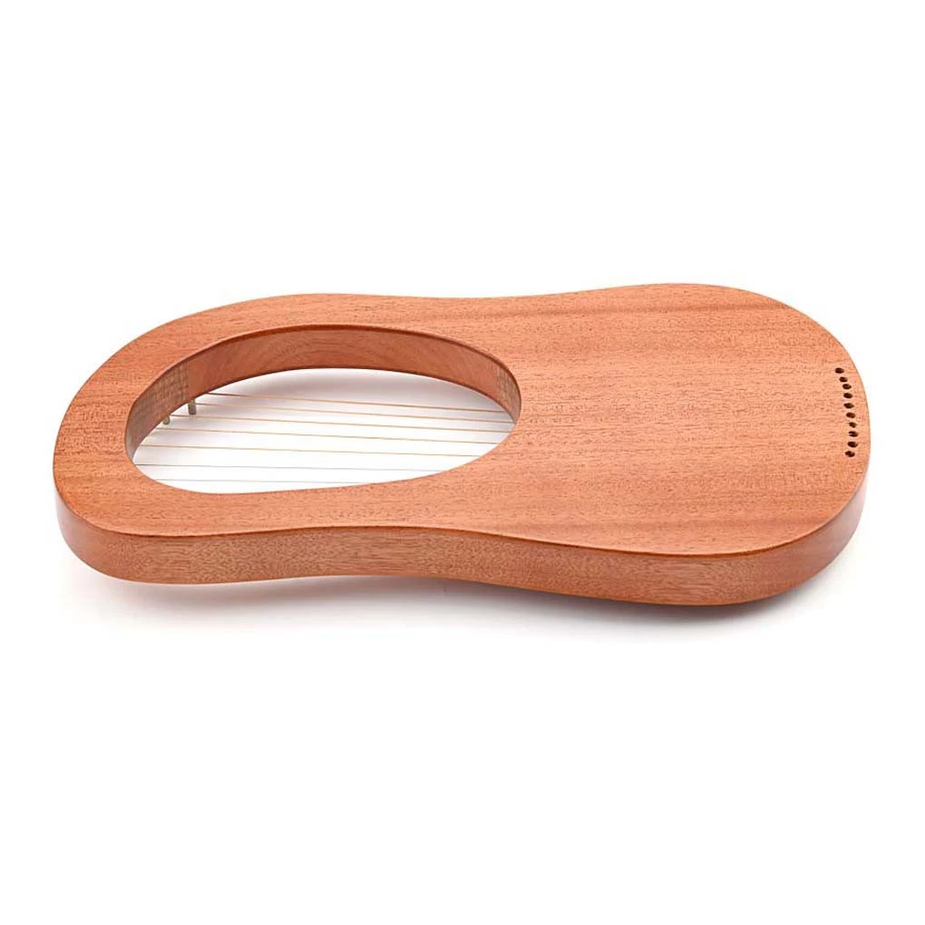 

16-Strings Lyre Harp Mahogany Ethnic Toy Portable Traditional Miniature Harps Musical Instrument Tuning Tool Beginner