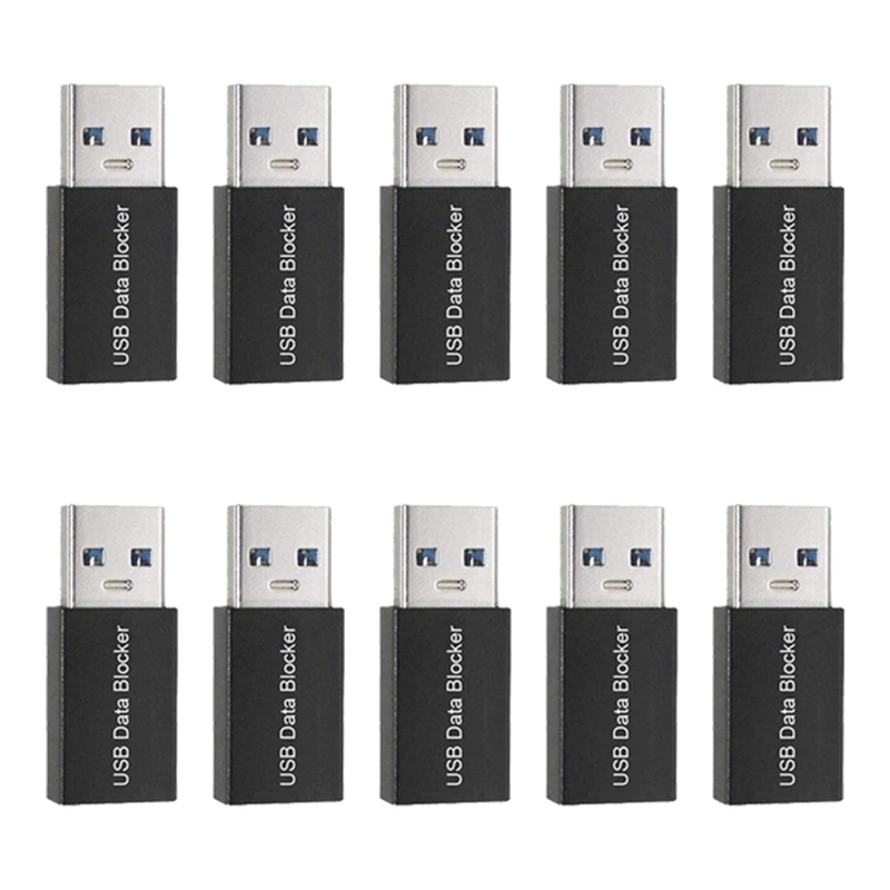 

10Pcs USB Blockers Data Sync Blockers USB Connector Against Jacking Adapters For Blocking Data Sync