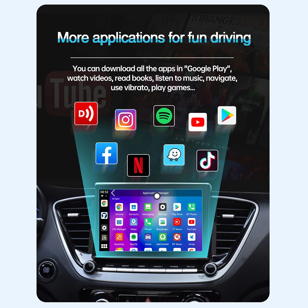 

Новый блок питания CarPlay Ai Box, хост Ai Box 11,0 14 нм, 1 комплект 2,4G + 5G 802.11a/b/g/n/AC, FinFET Process USB 5V, источник питания
