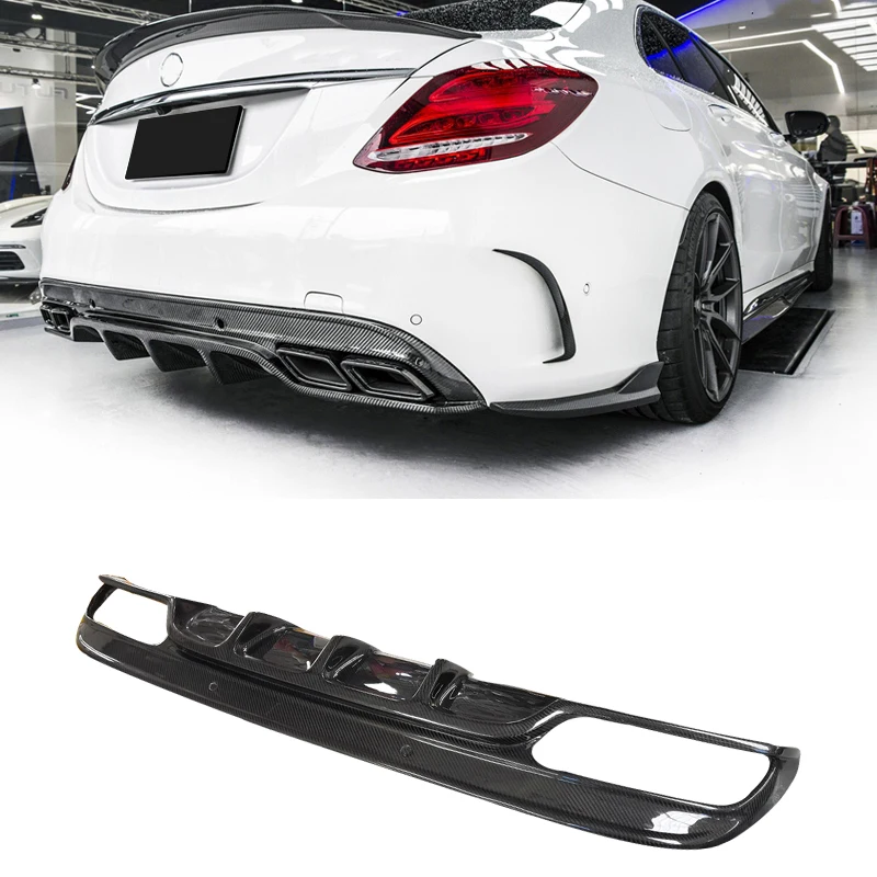 

Диффузор для заднего бампера из углеродного волокна для Mercedes Benz C class W205 Седан 4 двери C43 C63 AMG Sport 2015-2019 FRP FD Style