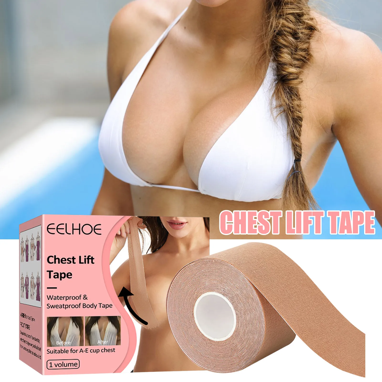 

Invisible Breast Lifting Tape Breathable Sweatproof Push Up Tape For Breast Lift Waterproof Breast Tape For All Types Of Fabric