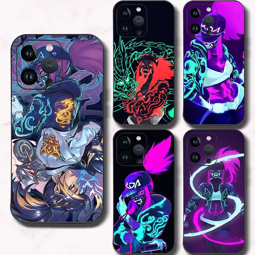 Leagues Of Legend KDA Akali Phone Case For Iphone 15 11 13 14 16 Pro Max 7 8 Plus X Xr Xs Se2020 12mini Cover