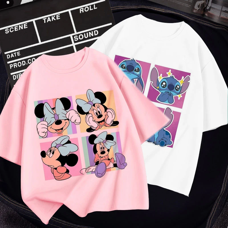 

Mickey Minnie Mouse Kid Clothes Summer Child T-Shirts Disney T Shirts Children Kawaii Cartoons Anime Top For Boy Girl Shirt Tees
