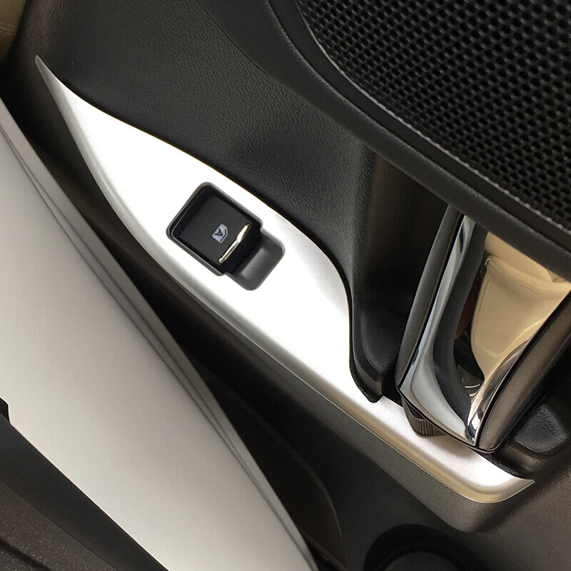 

ABS Matte For Toyota Alphard 2016 2017 2018 accessories LHD Door Window glass Lift Control Switch Panel Cover Trim car styling