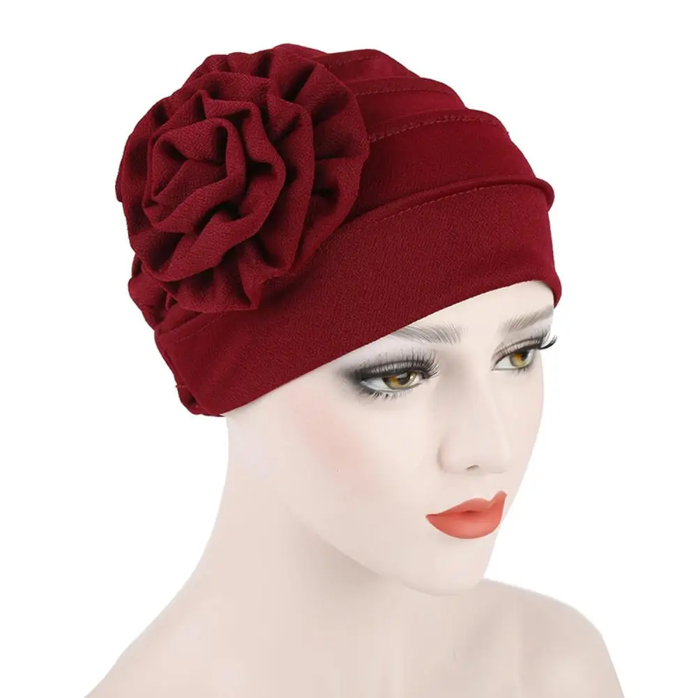 

Turban Hat Versatile Indian Turban Hat Women Fashion Side Flower Turban Hat